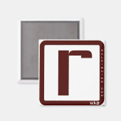 Raleighing Square Magnet (Vorderseite/Rückseite)