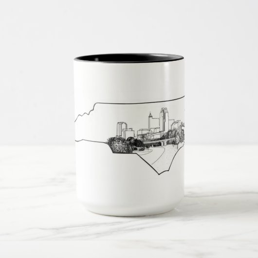 Raleighskyline-Tasse Tasse (Zentrum)