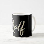 Ralf Name whitegold Tasse Teetasse Kaffeetasse (VorderseiteRechts)