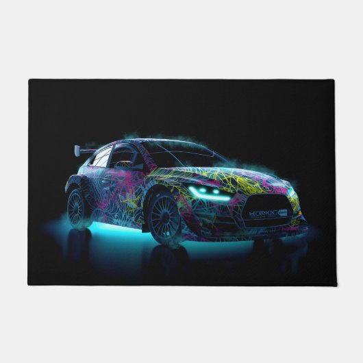 Rally car in the dark fußmatte (Vorderseite)