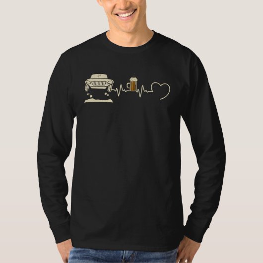 Rally Man Humour Heart Beat  Idea Aperitif T-Shirt (Vorderseite)