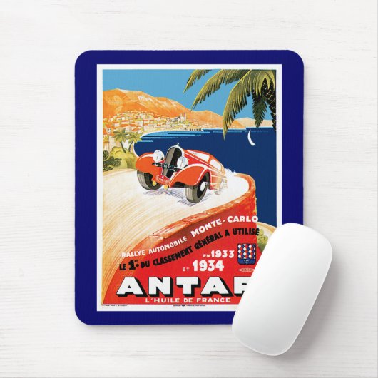 Rallye Automobile de Monte Carlo Mousepad (Mit Mouse)