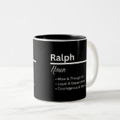 Ralph Boy Name Definition Personalized Mug Zweifarbige Tasse (VorderseiteRechts)