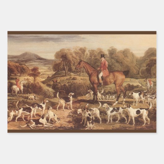Ralph Lambton und seine Hounds von James Ward Geschenkpapier Set (Vorderseite 2)