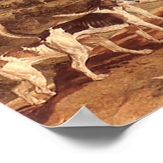 Ralph Lambton und seine Hounds von James Ward Poster (Ecke)