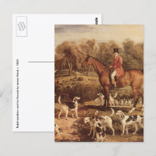 Ralph Lambton und seine Hunde von James Ward Postkarte