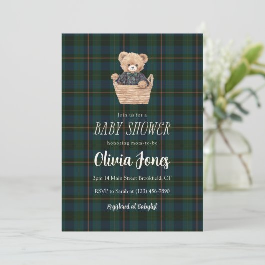 Ralph Lauren Baby Shower Invitation Card (Stehend Vorderseite)