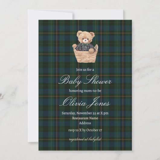 Ralph Lauren Inspired Baby Shower Invitation Einladung (Vorderseite)