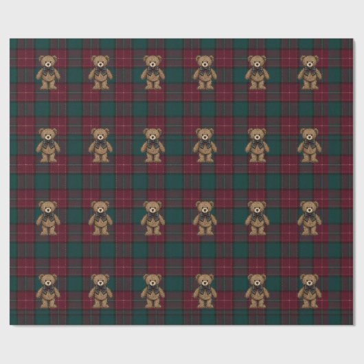 Ralph Lauren Inspired Tartan Plaid Wrapping Paper Geschenkpapier (Flach)