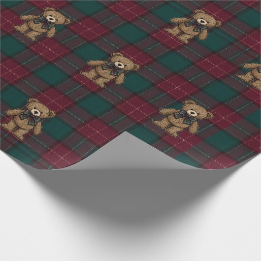 Ralph Lauren Inspired Tartan Plaid Wrapping Paper Geschenkpapier (Ecke)