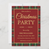 Ralph Lauren Tartan Plaid Christmas Party Einladung (Vorderseite)