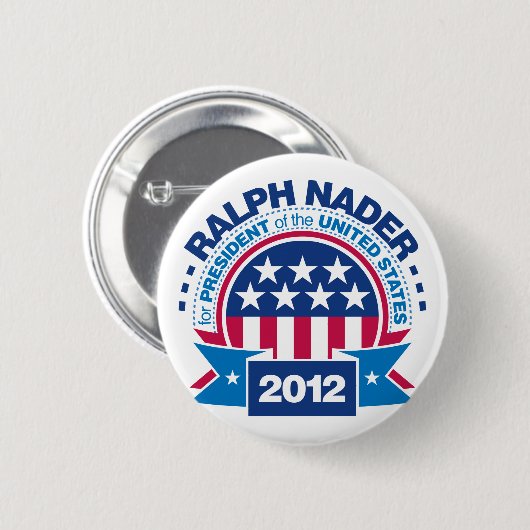 Ralph Nader für Präsidenten 2012 Button (Vorne & Hinten)