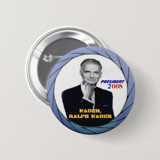 Ralph Nader-Knopf Button (Vorne & Hinten)