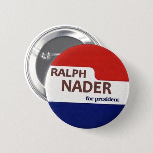 Ralph Nader-Knopf Button (Vorne & Hinten)