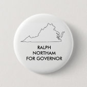 Ralph Nprtham für Virginia-Gouverneur 2017 Button (Vorderseite)