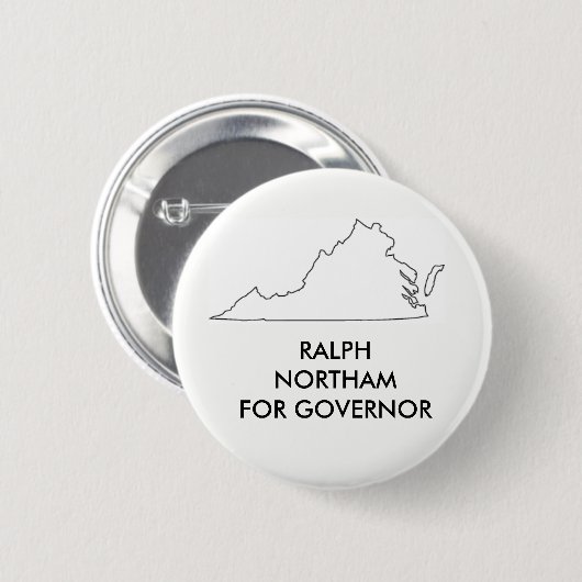 Ralph Nprtham für Virginia-Gouverneur 2017 Button (Vorne & Hinten)