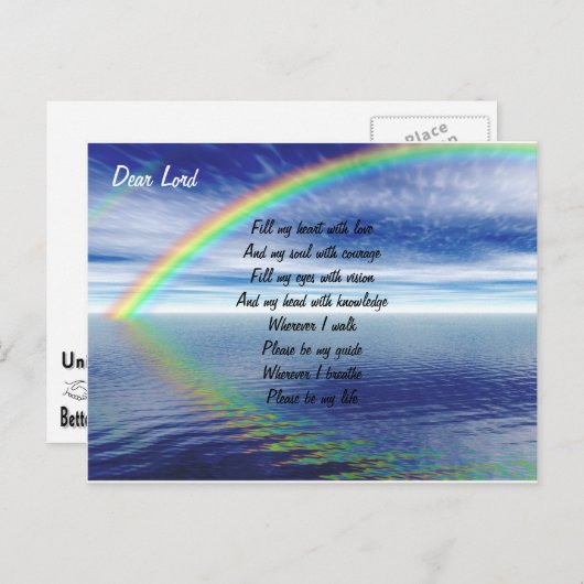 Ralph Staples religiöse Postkarte (Vorne/Hinten)