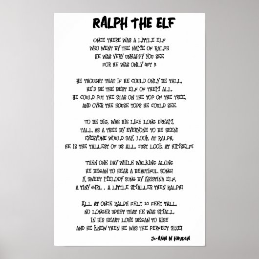 RALPH the ELF Print, Value Poster Paper (Matte) (Vorne)