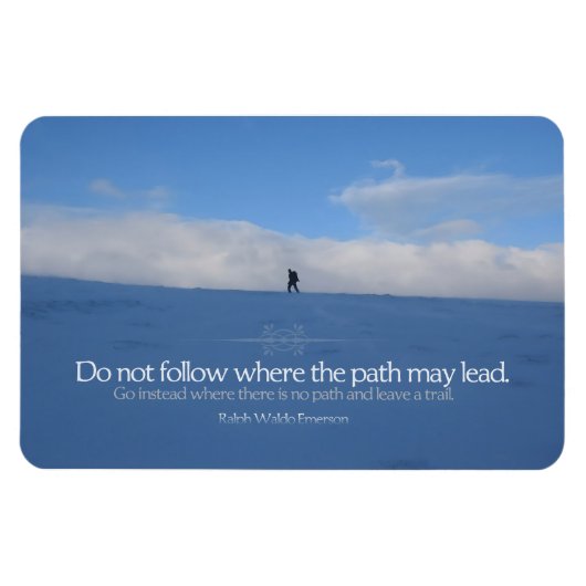 Ralph Waldo Emerson Inspiration Flexible Zitat Magnet (Horizontal)