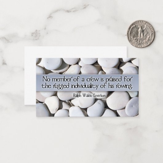 Ralph Waldo Emerson Inspiration Zitat "Crew Mitteilungskarte (Vorderseite/Rückseite Beispiel)
