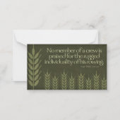 Ralph Waldo Emerson Inspiration Zitat "Crew Mitteilungskarte (Vorderseite)