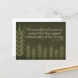 Ralph Waldo Emerson Inspiration Zitat "Crew Postkarte