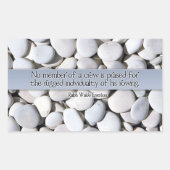 Ralph Waldo Emerson Inspiration Zitat "Crew Rechteckiger Aufkleber (Vorderseite)