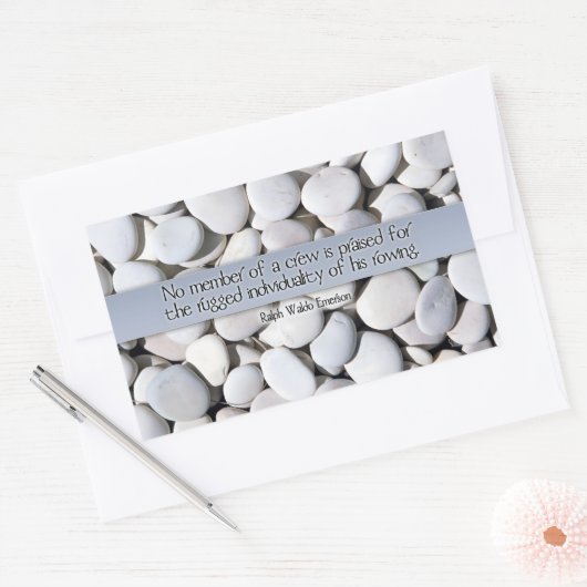 Ralph Waldo Emerson Inspiration Zitat "Crew Rechteckiger Aufkleber (Umschlag)