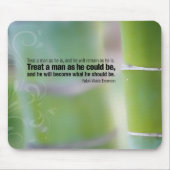 Ralph Waldo Emerson Inspiration Zitat Einfluss Mousepad (Vorne)