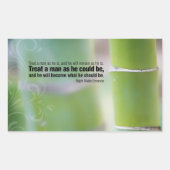 Ralph Waldo Emerson Inspiration Zitat Einfluss Rechteckiger Aufkleber (Vorderseite)