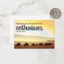 Ralph Waldo Emerson Inspiration Zitat Enthusiasmus Mitteilungskarte