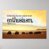 Ralph Waldo Emerson Inspiration Zitat Enthusiasmus Poster (Vorne)
