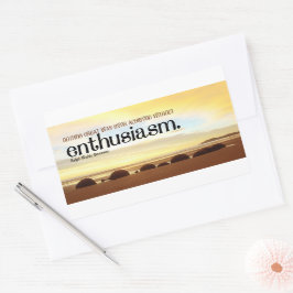 Ralph Waldo Emerson Inspiration Zitat Enthusiasmus Rechteckiger Aufkleber