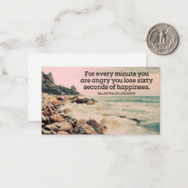 Ralph Waldo Emerson Inspiration Zitat Glück Mitteilungskarte