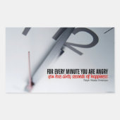 Ralph Waldo Emerson Inspiration Zitat Glück Rechteckiger Aufkleber (Vorderseite)