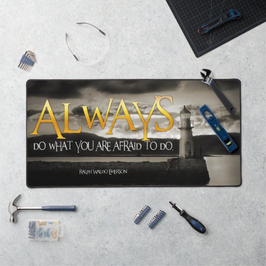 Ralph Waldo Emerson Inspiration Zitat immer tun Schreibtischunterlage (Arbeitsplatz)
