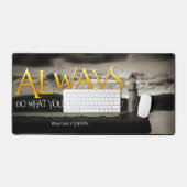 Ralph Waldo Emerson Inspiration Zitat immer tun Schreibtischunterlage (Tastatur & Maus)