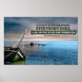 Ralph Waldo Emerson Inspiration Zitat "Live" Poster (Vorne)