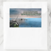 Ralph Waldo Emerson Inspiration Zitat "Live" Rechteckiger Aufkleber (Tasche)