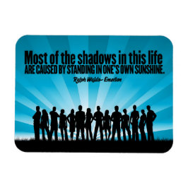 Ralph Waldo Emerson Inspiration Zitat "Schatten" Magnet