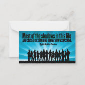 Ralph Waldo Emerson Inspiration Zitat "Schatten" Mitteilungskarte (Vorderseite)