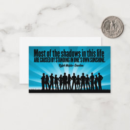 Ralph Waldo Emerson Inspiration Zitat "Schatten" Mitteilungskarte