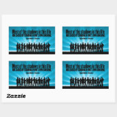 Ralph Waldo Emerson Inspiration Zitat "Schatten" Rechteckiger Aufkleber (Blatt)