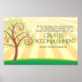 Ralph Waldo Emerson Inspiration Zitat "Sie selbst" Poster (Vorne)