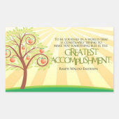 Ralph Waldo Emerson Inspiration Zitat "Sie selbst" Rechteckiger Aufkleber (Vorderseite)