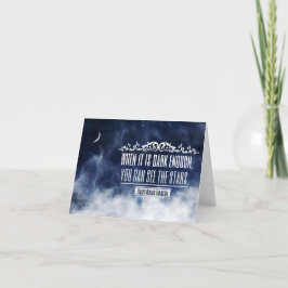 Ralph Waldo Emerson Inspiration Zitat "Stars" Dankeskarte