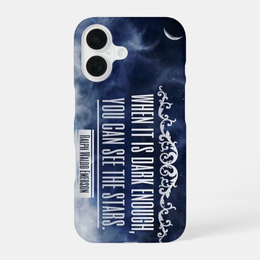 Ralph Waldo Emerson Inspiration Zitat "Stars" iPhone 16 Hülle (Rückseite)