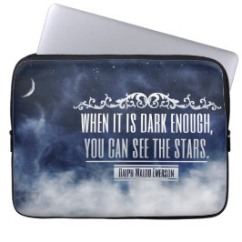 Ralph Waldo Emerson Inspiration Zitat "Stars" Laptopschutzhülle