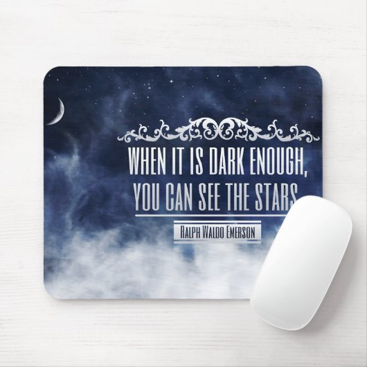 Ralph Waldo Emerson Inspiration Zitat "Stars" Mousepad (Mit Mouse)