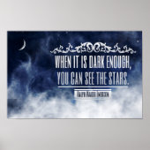 Ralph Waldo Emerson Inspiration Zitat "Stars" Poster (Vorne)